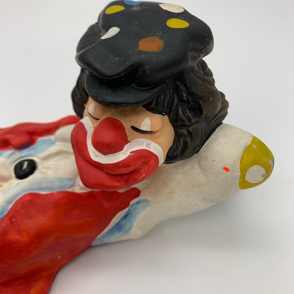 Annette Little ENESCO Imports Ceramic Hobo Clown Door Stopper/Wall/Furniture Art - Picture 8 of 16